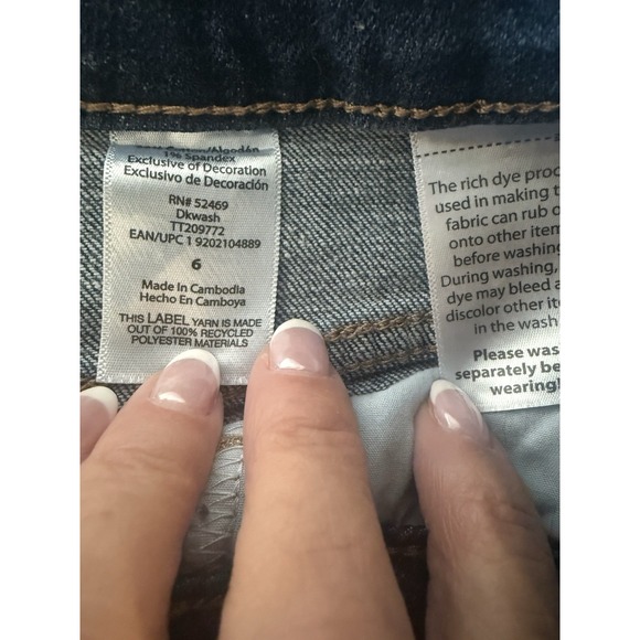 Time And Tru Shorts Women's Size 6 Blue Denim High Rise Cuffed - Picture 4 of 5